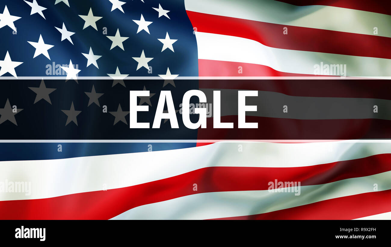 eagle on a USA flag background, 3D rendering. United States of America flag  waving in the wind. Proud American Flag Waving, American eagle concept. US  Stock Photo - Alamy, image size:1300x821