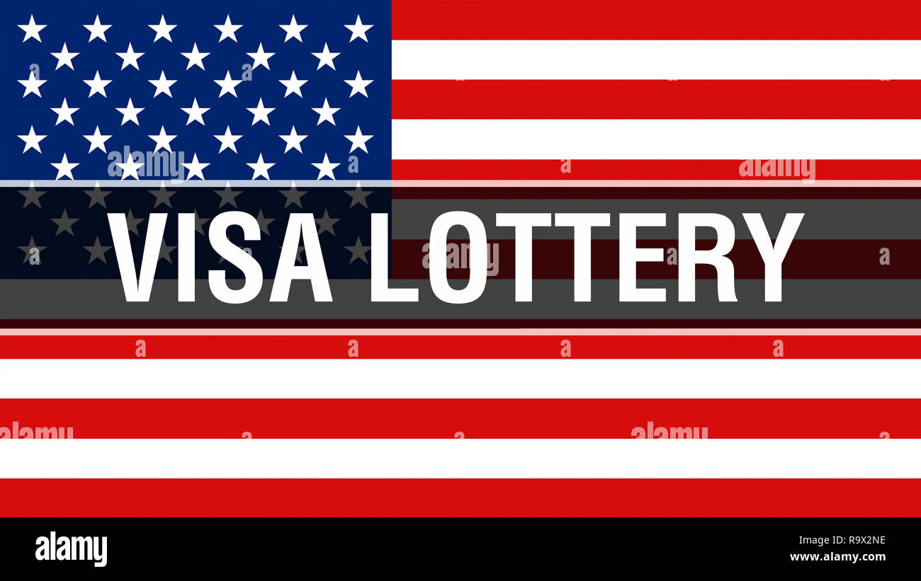 Visa Lottery on a USA flag background, 3D rendering. United States of  America flag waving in the wind. Proud American Flag Waving, American Visa  Lotte Stock Photo - Alamy