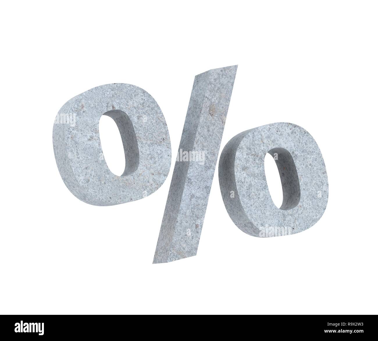 3D rendering concrete symbol - percent. 3D render Illustration Stock ...