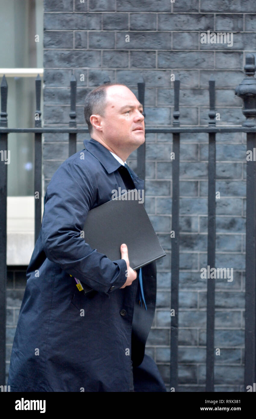 James Slack - official spokesman for 10 Downing Street - leaving no. 10 ...