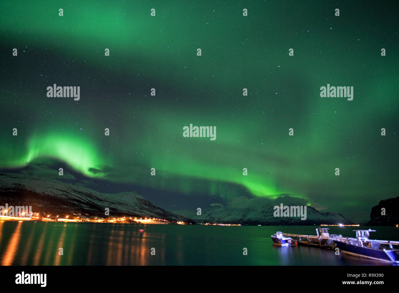Aurora borealis, Norway, Tromso Stock Photo - Alamy