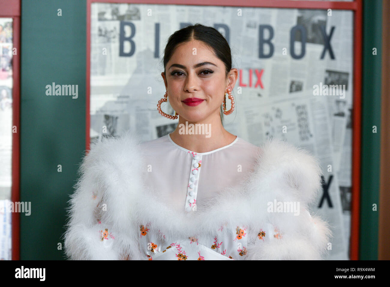 Rosa Salazar attends the New York screening of 'Bird Box' at Alice Tully Hall, Lincoln Center on December 17, 2018 in New York City. Stock Photo