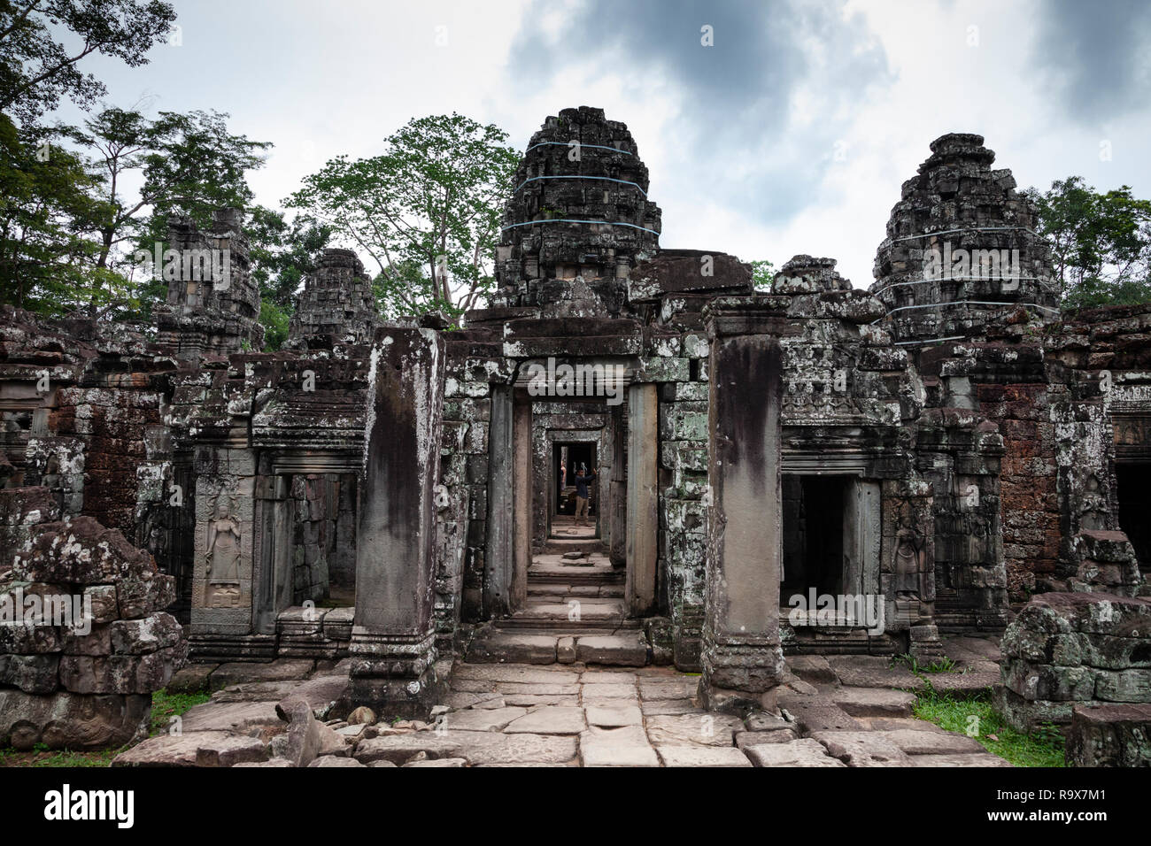 Stone buildings in Cambodia Stock Photo