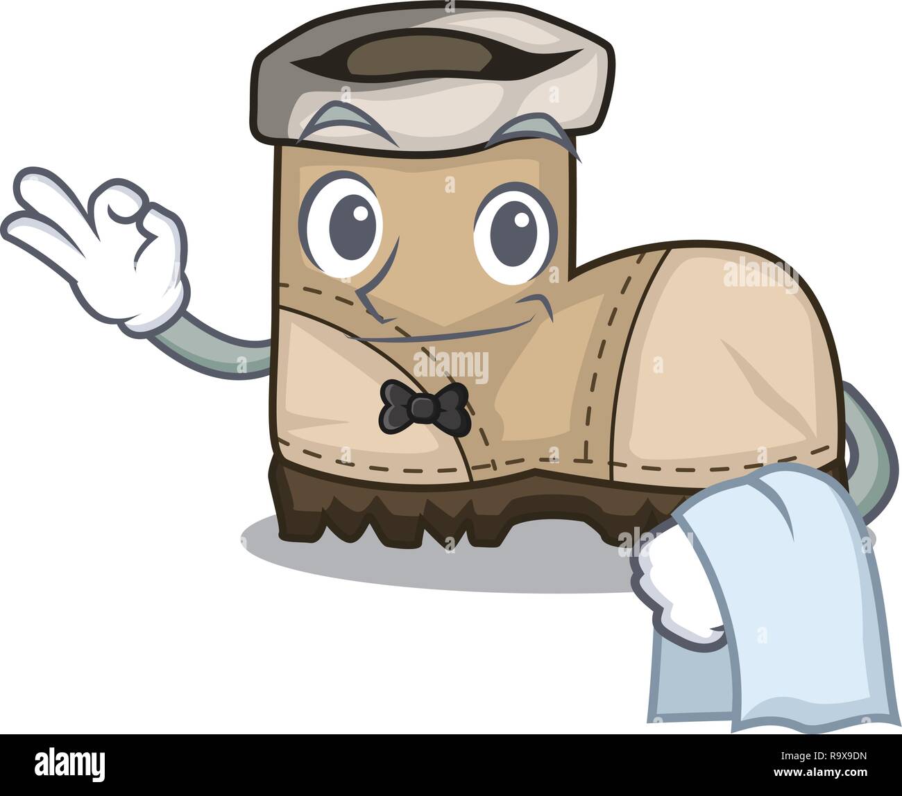 Waiter working boot above a character rak Stock Vector Image & Art - Alamy