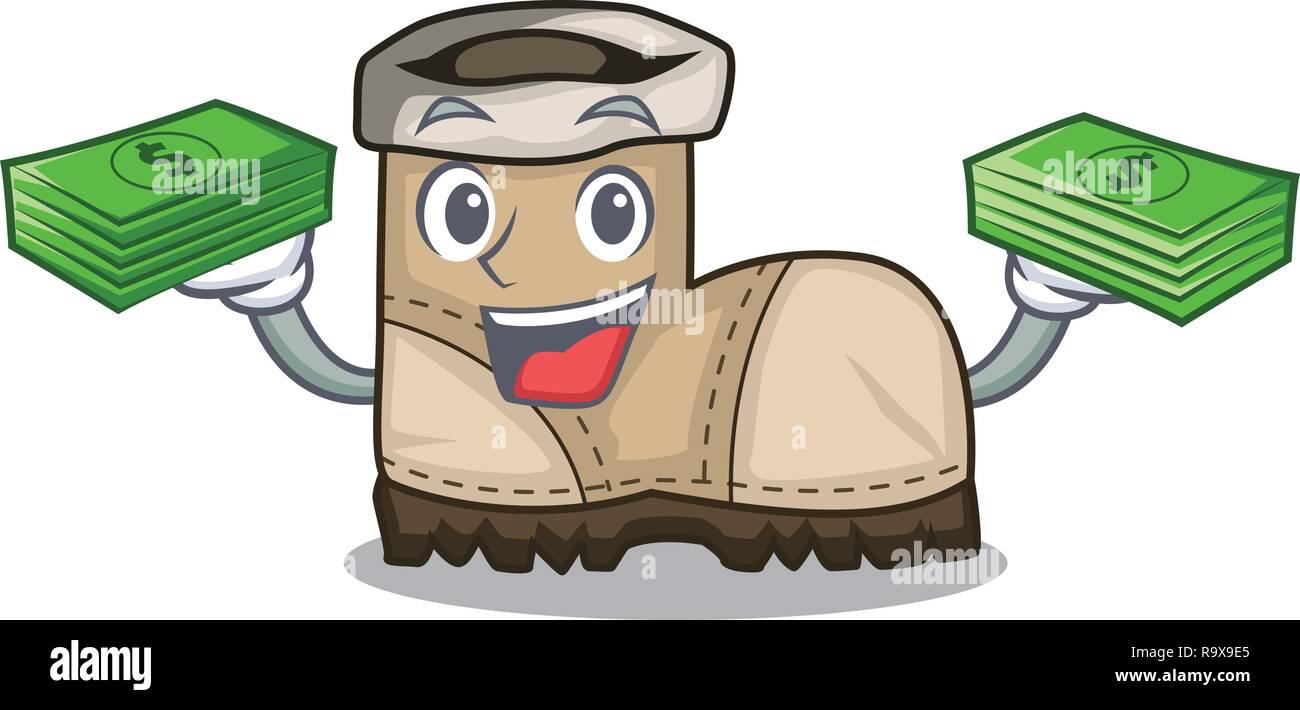 With money working boot above a character rak Stock Vector Image & Art Alamy