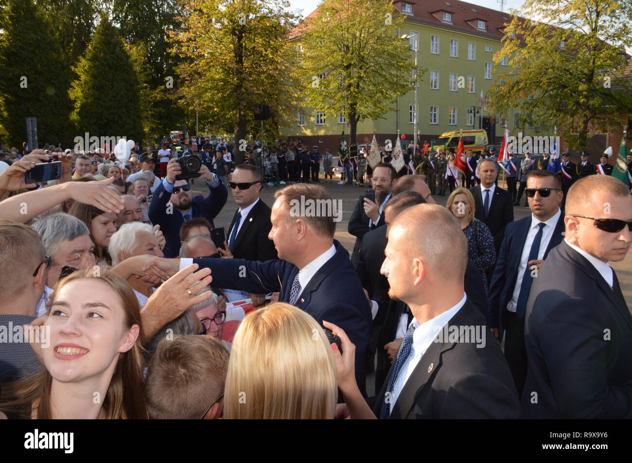 ZGORZELEC, POLAND september 09, 2018: The President of Poland; Andrzej Duda visit the city on september 09, 2018, in ZGORZELEC, POLAND Stock Photo