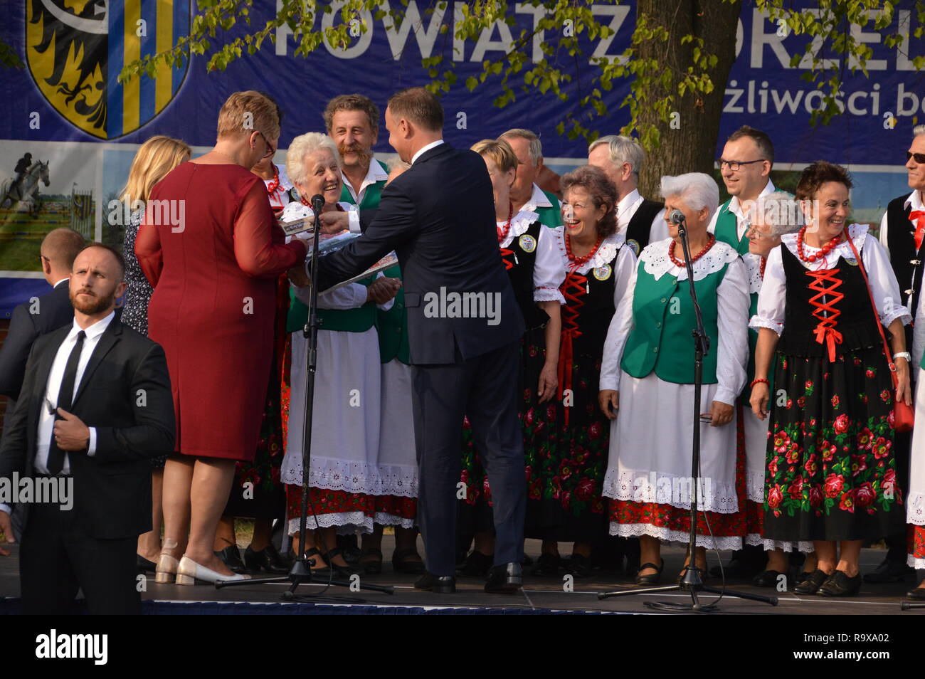 ZGORZELEC, POLAND september 09, 2018: The President of Poland; Andrzej Duda visit the city on september 09, 2018, in ZGORZELEC, POLAND Stock Photo