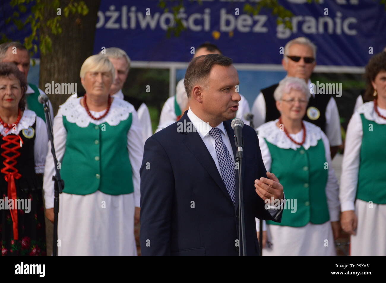 ZGORZELEC, POLAND september 09, 2018: The President of Poland; Andrzej Duda visit the city on september 09, 2018, in ZGORZELEC, POLAND Stock Photo