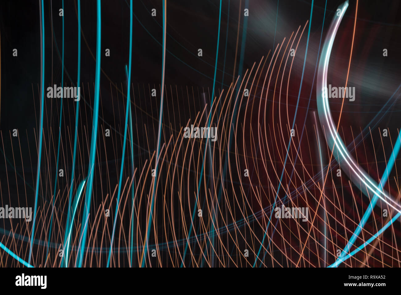 Abstract light line background.Light trails on dark background Stock