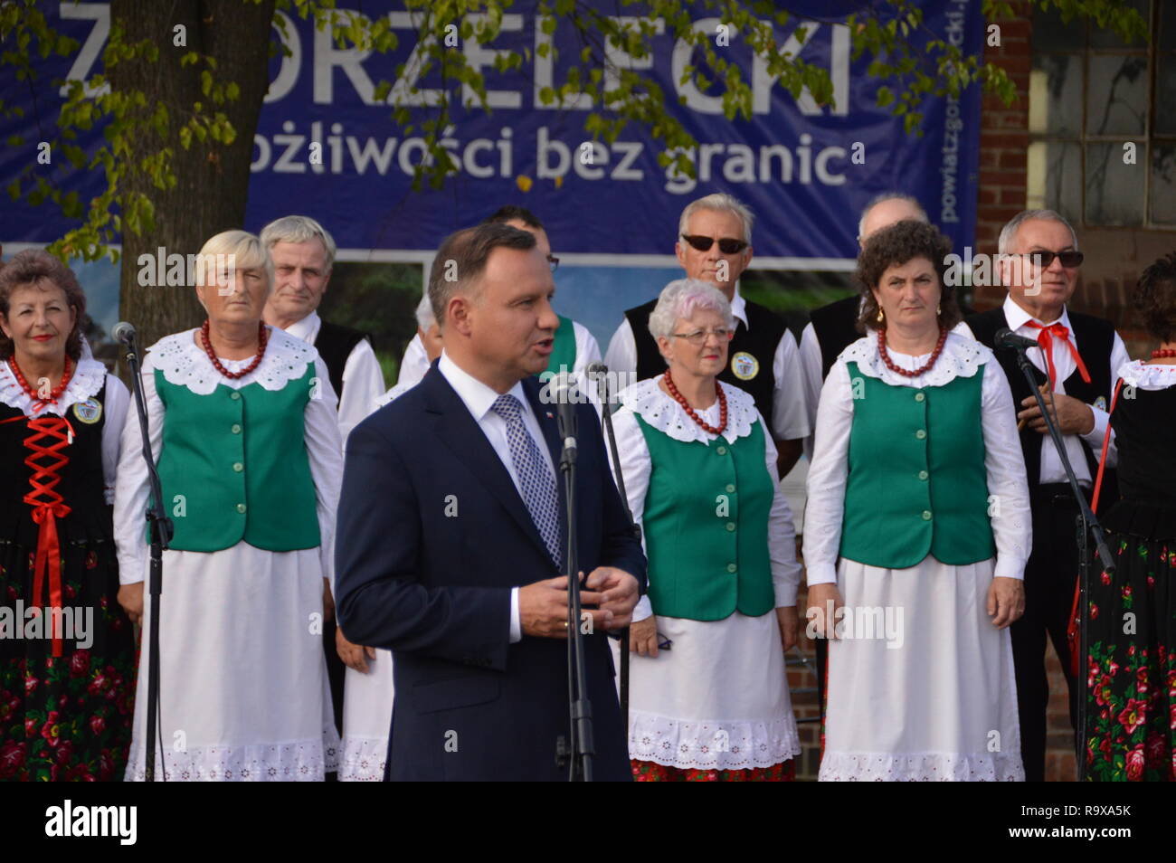 ZGORZELEC, POLAND september 09, 2018: The President of Poland; Andrzej Duda visit the city on september 09, 2018, in ZGORZELEC, POLAND Stock Photo