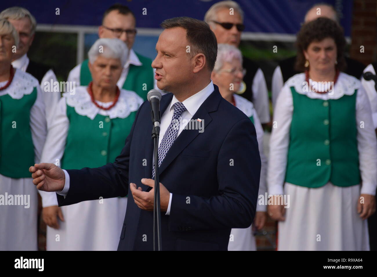 ZGORZELEC, POLAND september 09, 2018: The President of Poland; Andrzej Duda visit the city on september 09, 2018, in ZGORZELEC, POLAND Stock Photo