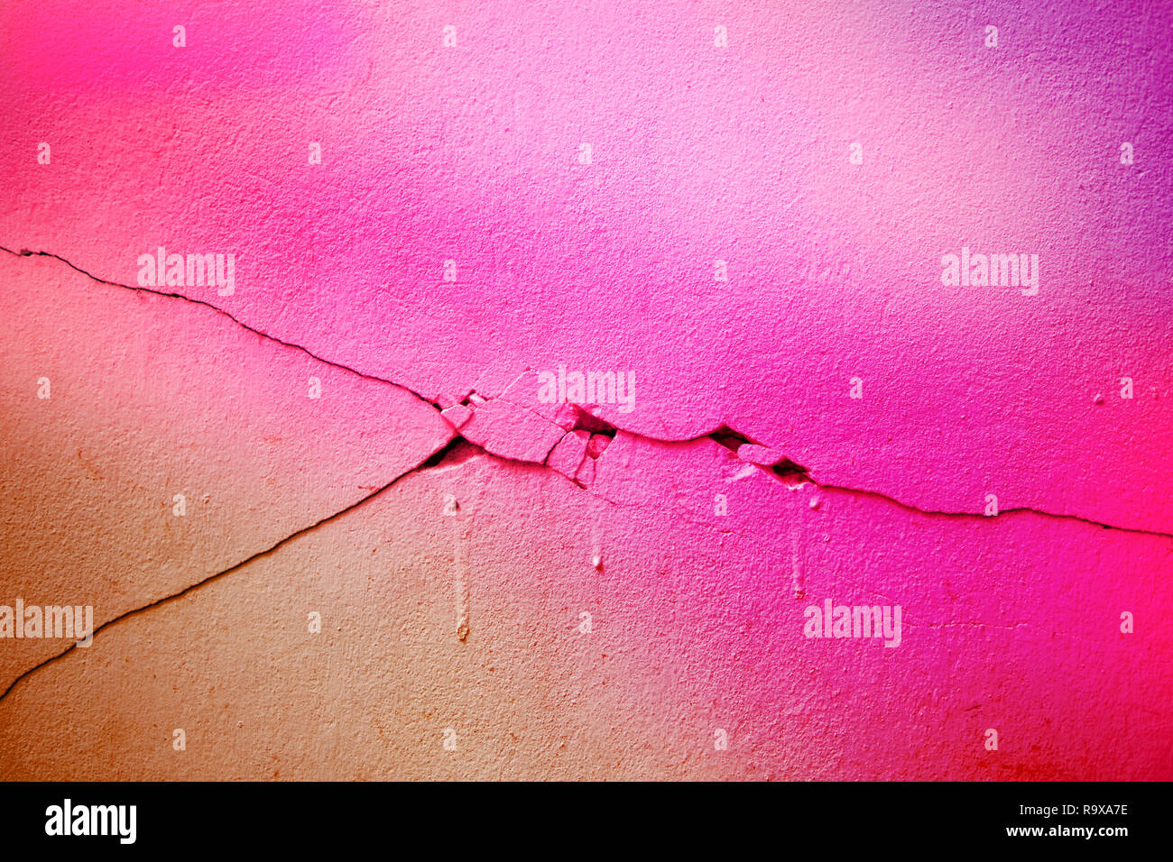Abstract colorful cement wall texture and background. Grunge pink painted on concrete wall. Stock Photo