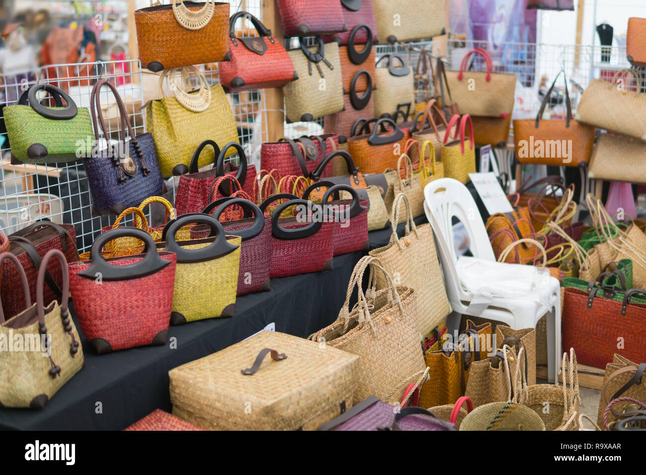 BANGKOK,THAILAND - 2 FEBRUARY 2017 : Selling Leather Bag At Shop In Market  Stock Photo, Picture and Royalty Free Image. Image 71695796.