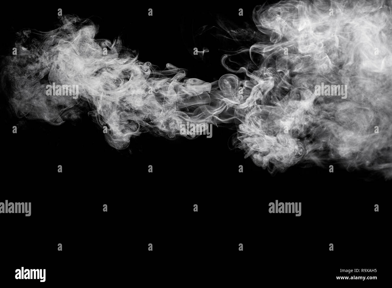 Abstract smoke on black background. White smoke cloud Stock Photo - Alamy