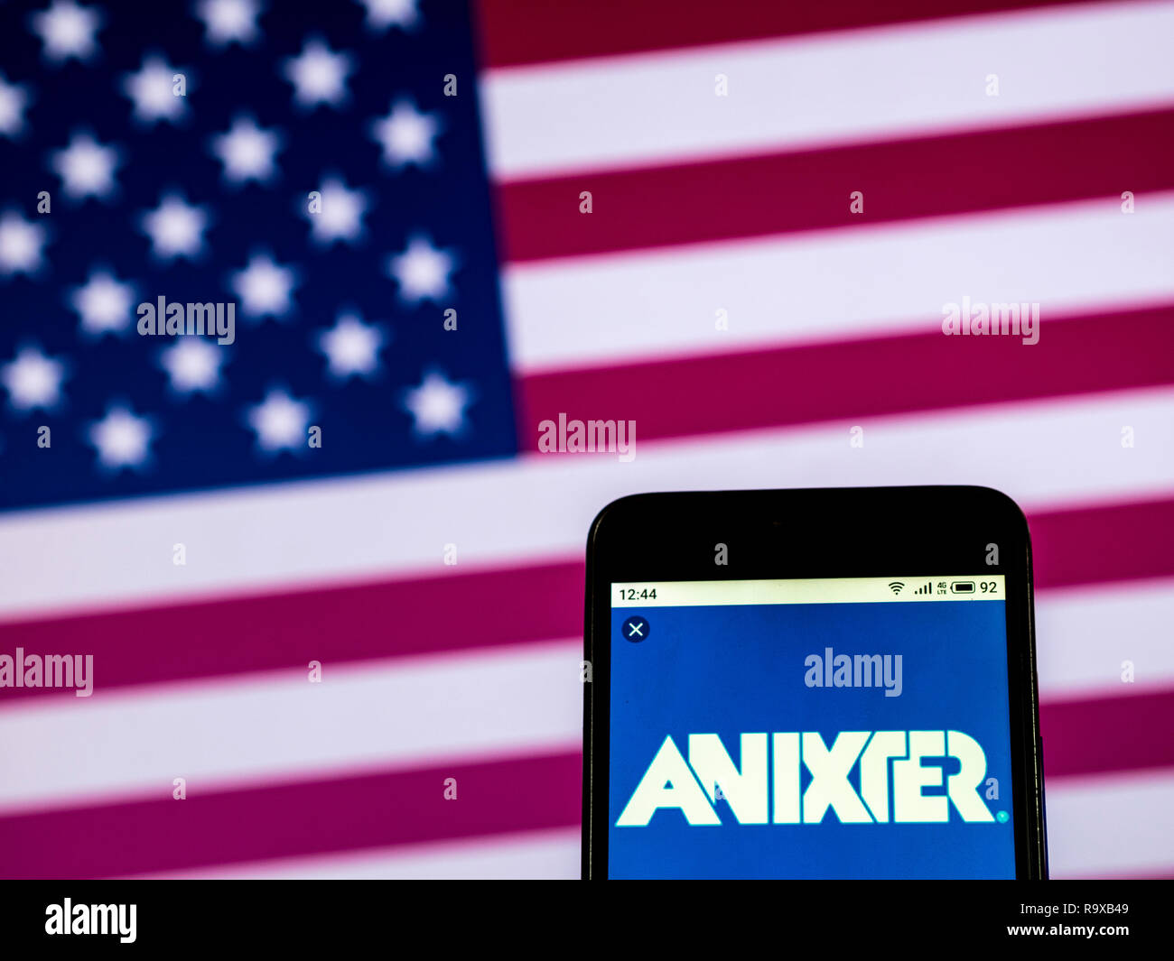 Anixter International company logo seen displayed on smart phone Stock ...