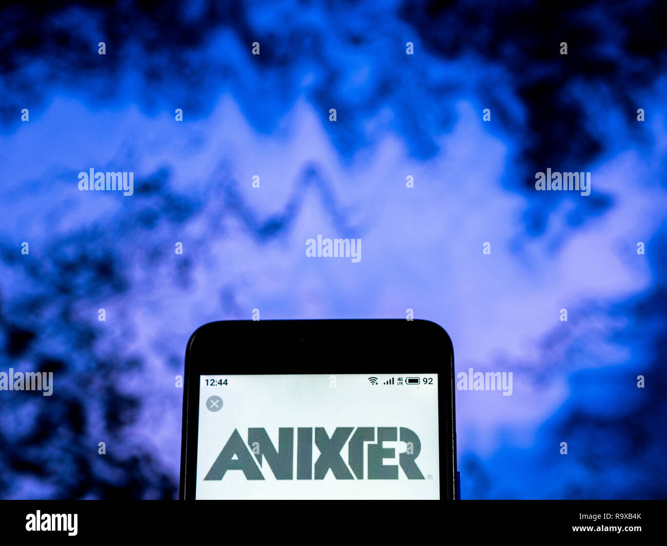 Anixter International company logo seen displayed on smart phone Stock