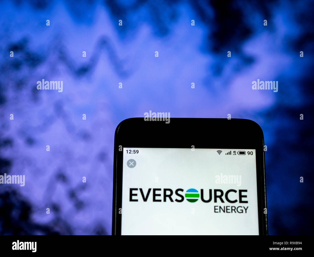 Eversource Energy Electric services company logo seen displayed on