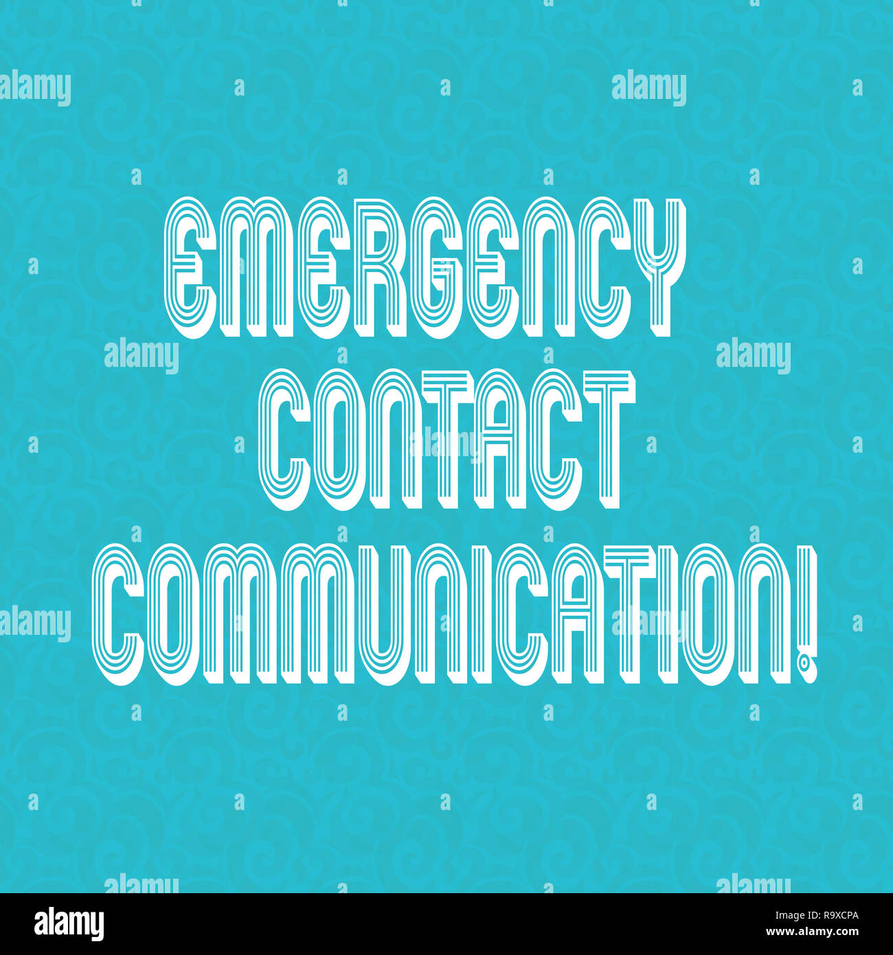 Text sign showing Emergency Contact Communication. Conceptual photo ...