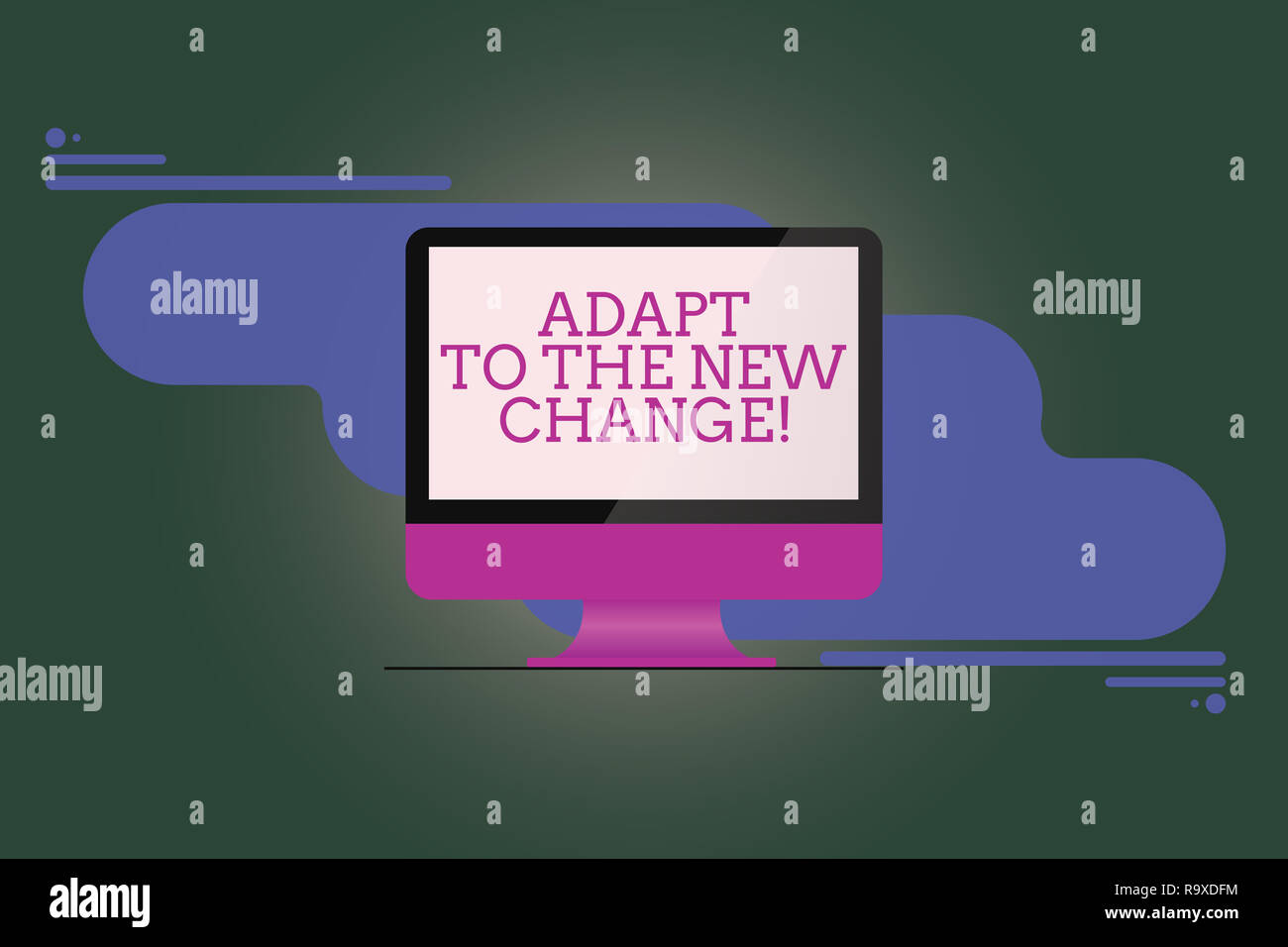 Text sign showing Adapt To The New Change. Conceptual photo Get used to ...
