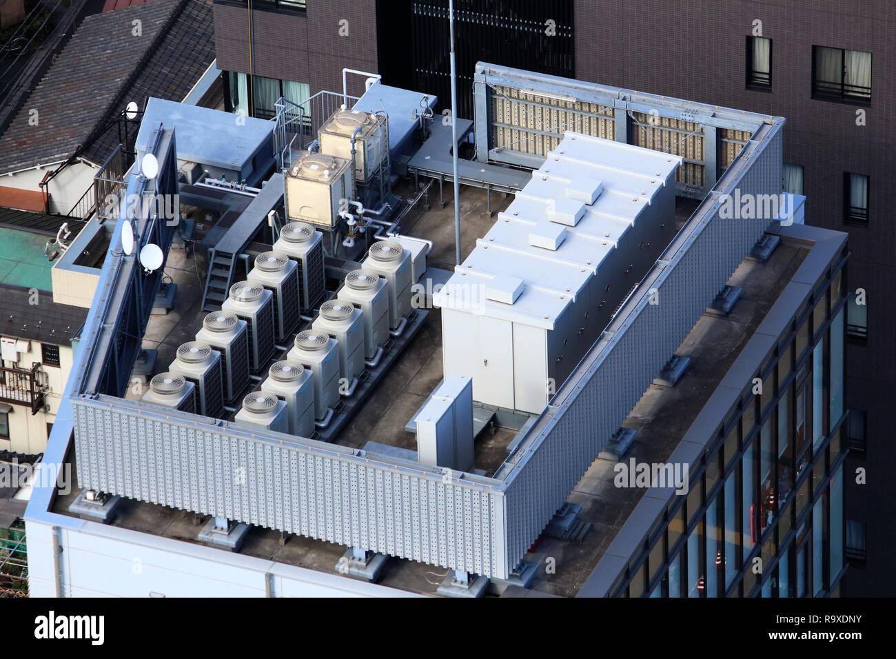 Aerial view air conditioner hires stock photography and images Alamy