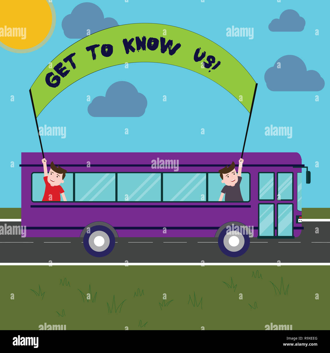 Writing note showing Get To Know Us. Business photo showcasing