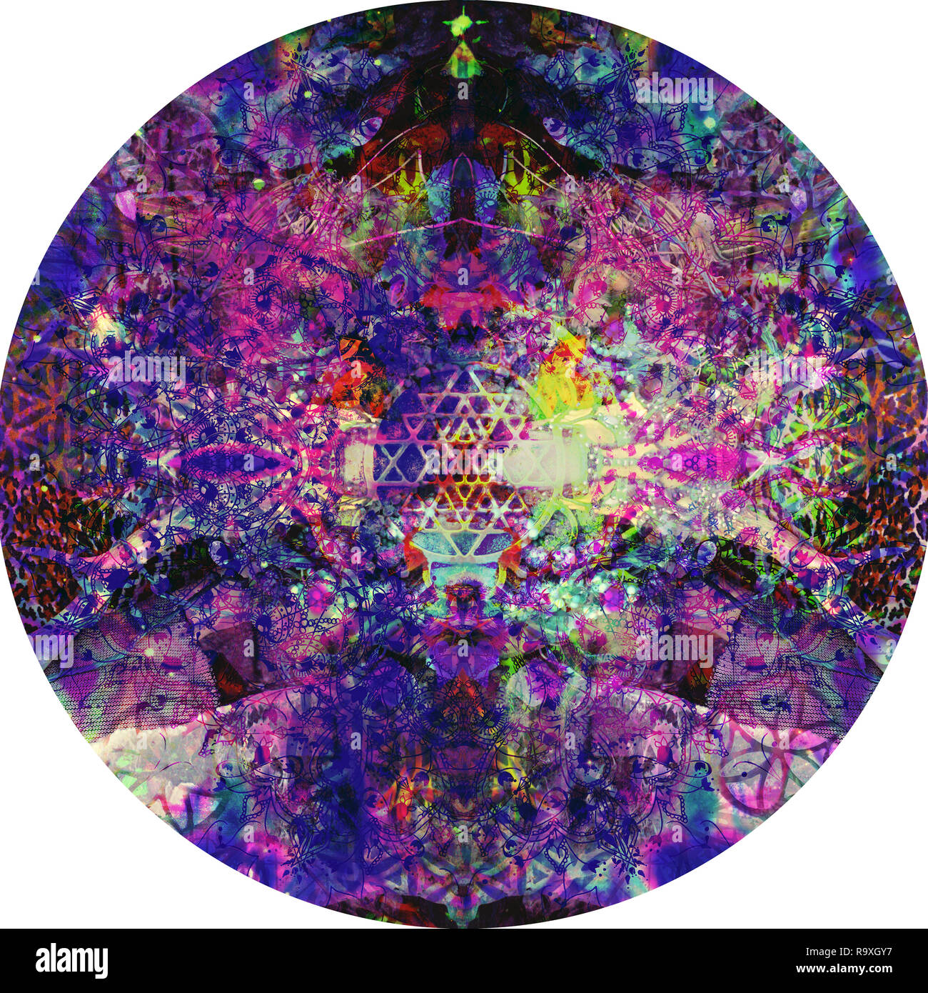 Sacred geometry spiritual mandala picture Stock Photo - Alamy