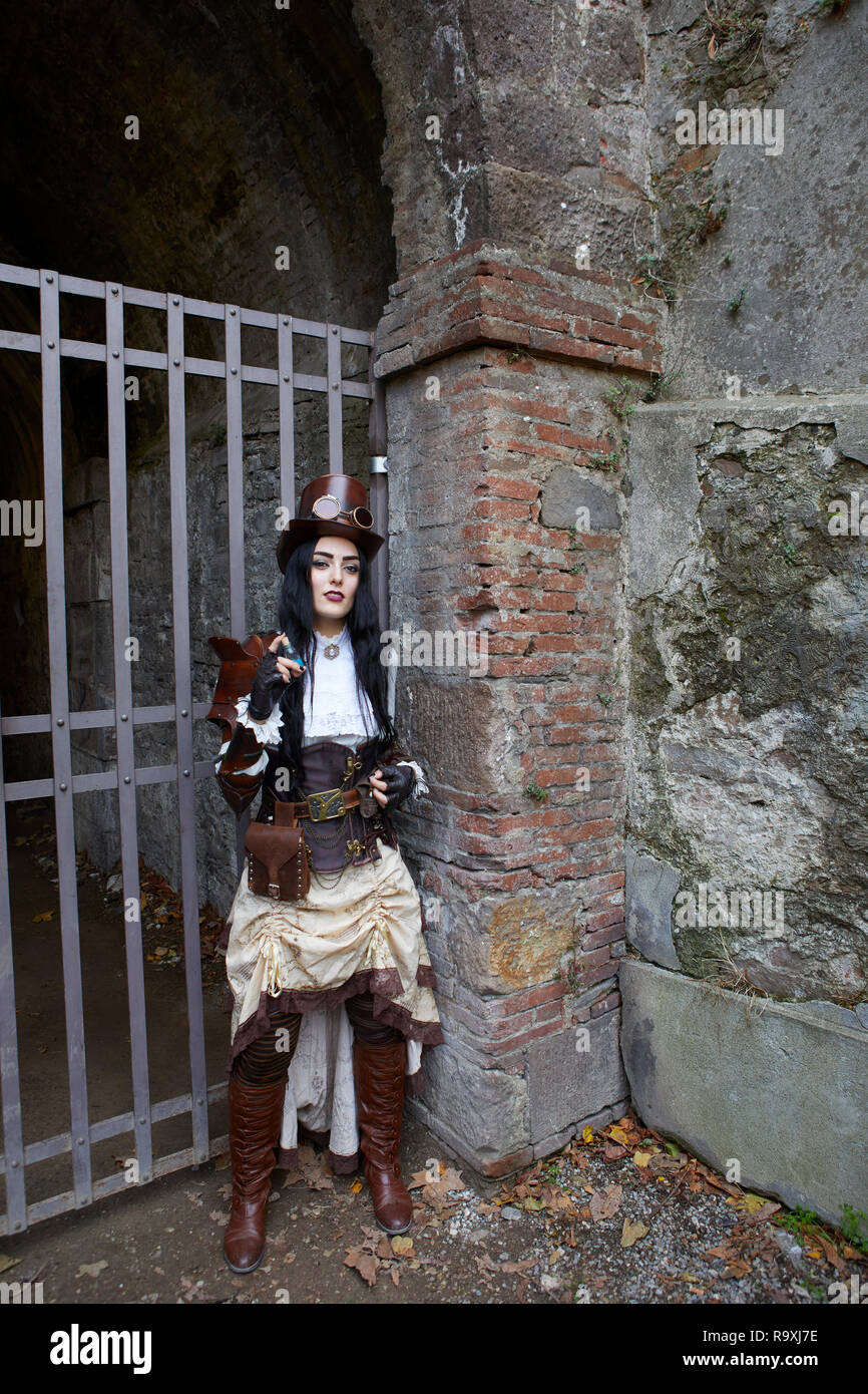 Female Steampunk Cosplay at Lucca Comics 2018, Lucca, Italy Stock Photo -  Alamy