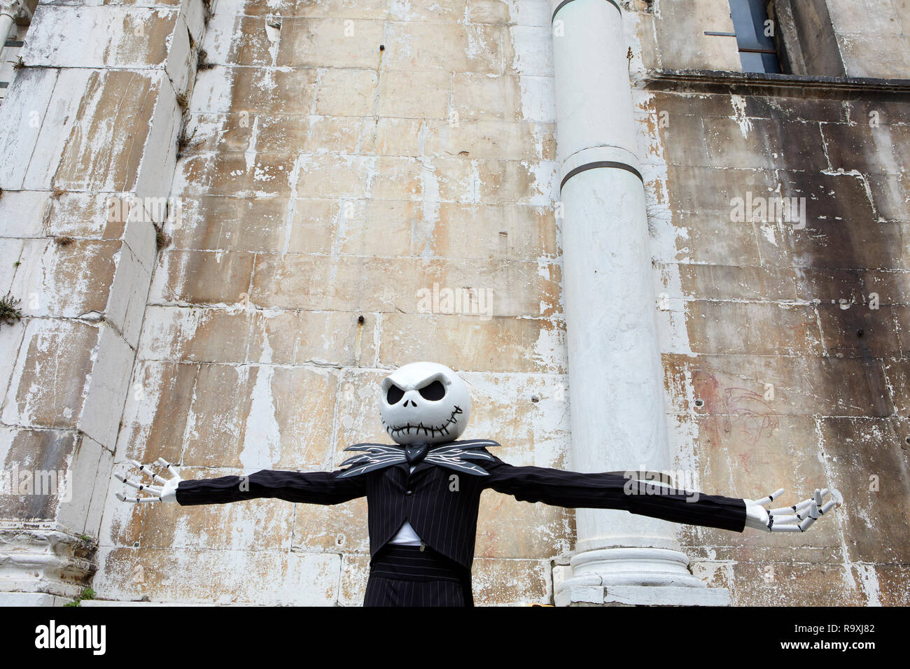 Jack Skellington cosplay at Lucca Comics 2018, Italy Stock Photo