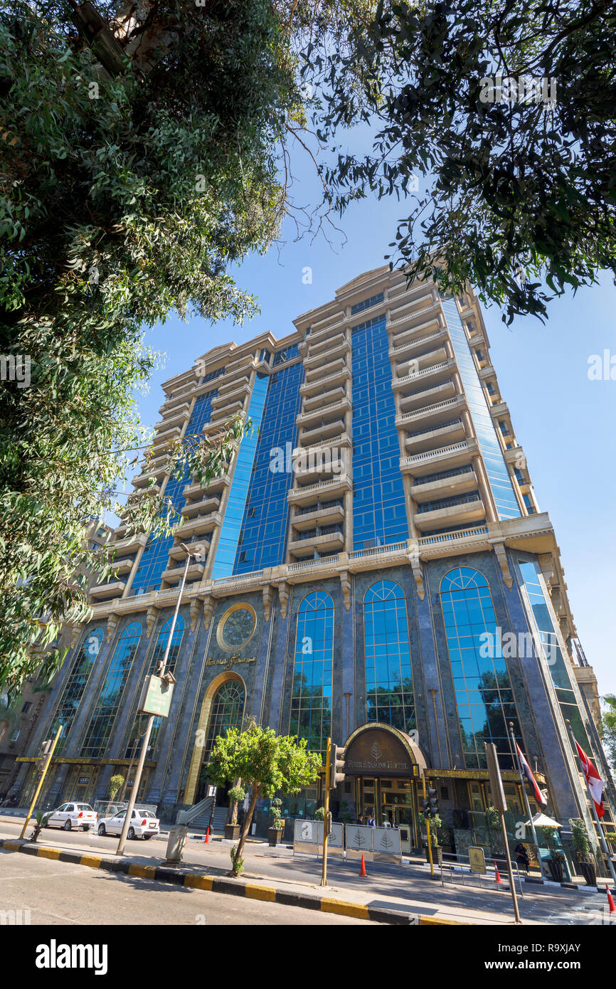Exterior of the luxurious Cairo At The First Residence Four Seasons Hotel  and First Mall, Giza, Cairo, Egypt Stock Photo - Alamy