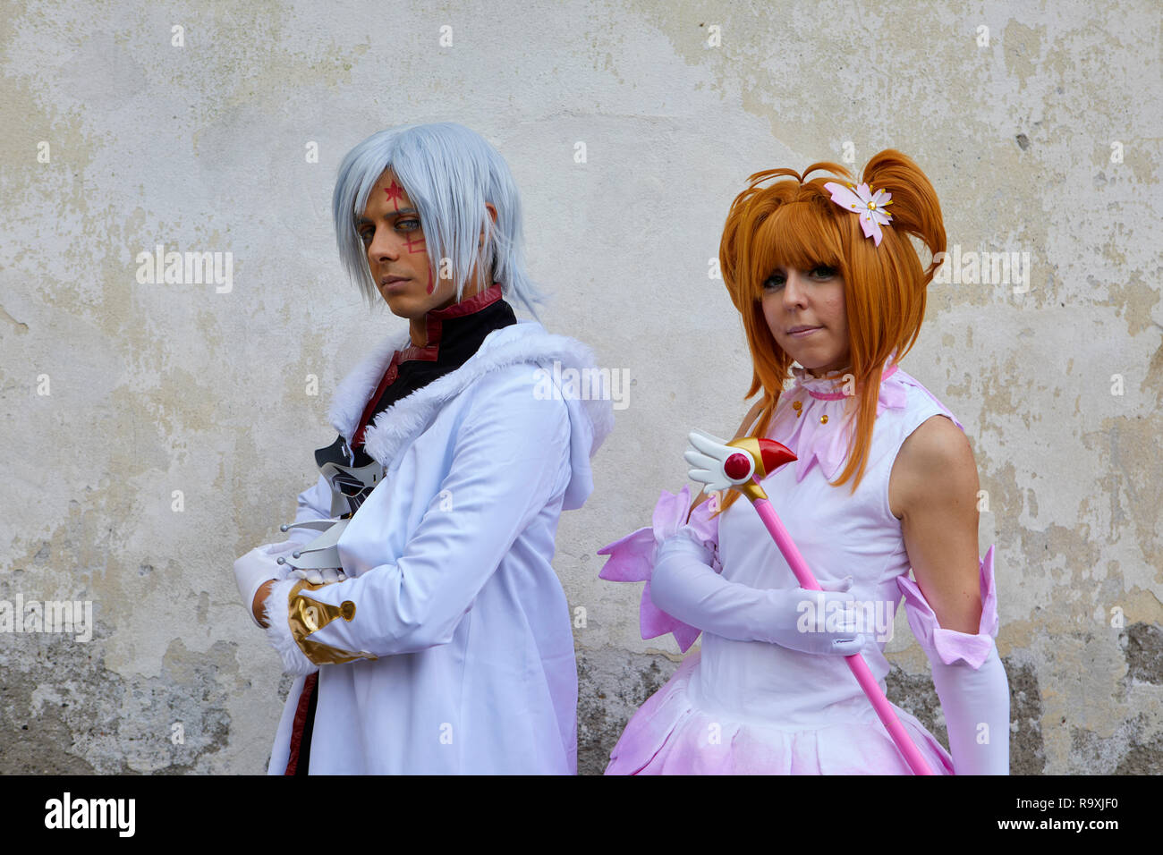 Cosplayers at Lucca Comics 2018, Italy Stock Photo