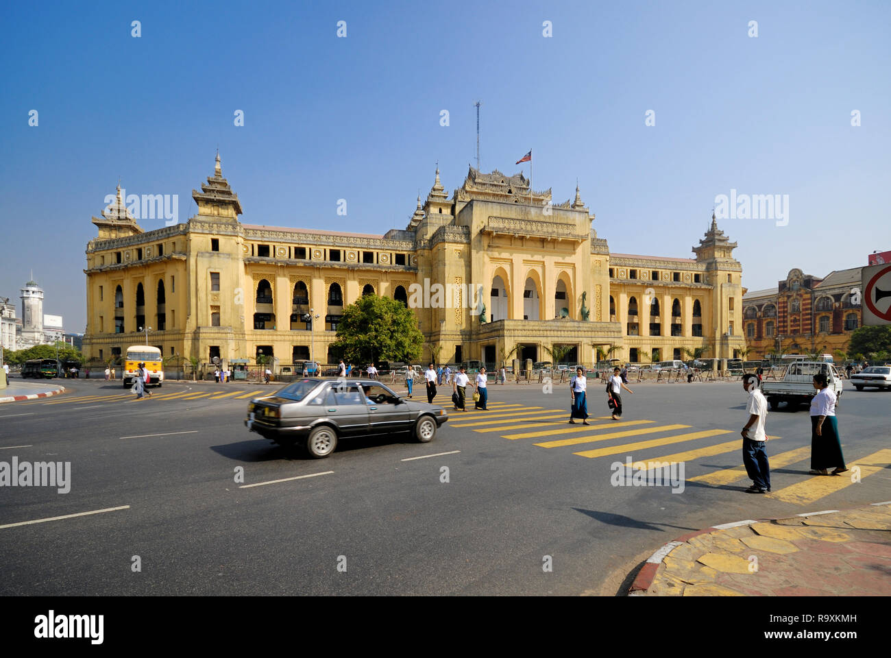 City hall of Yangon, Myanmar, Burma Stock Photo