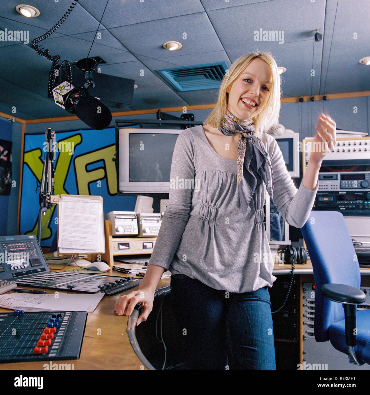 Television presenter and DJ Lauren Laverne photographed at the XFM Radio  station in London Stock Photo - Alamy