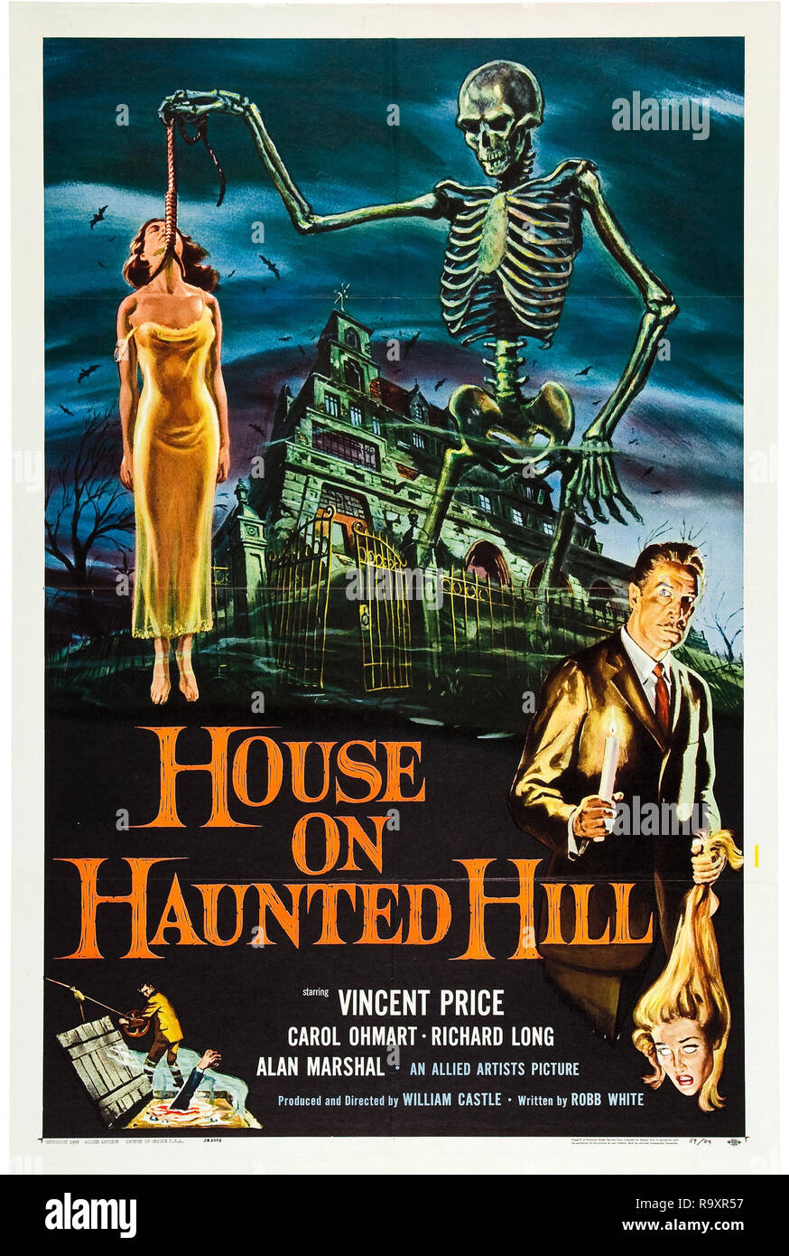 House on Haunted Hill (Allied Artists, 1959) Poster  Vincent Price  File Reference # 33635 948THA Stock Photo