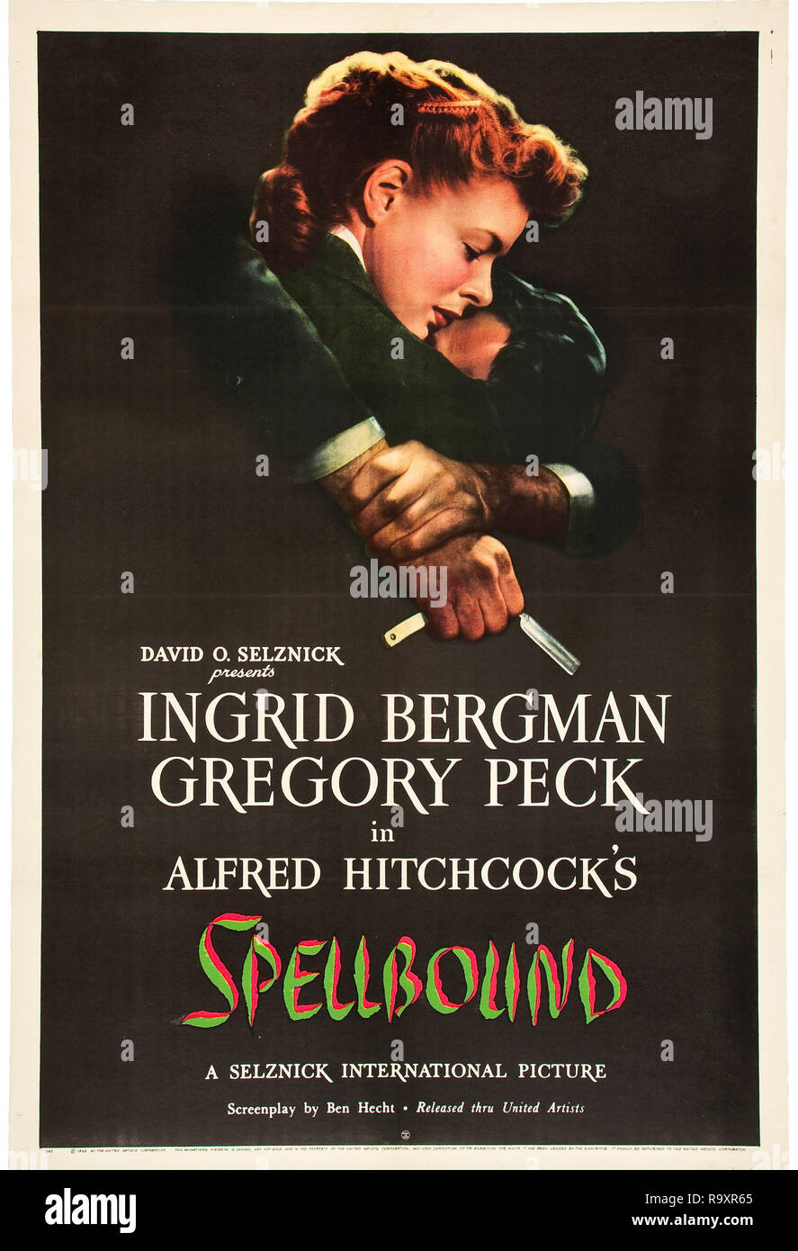 Spellbound (United Artists, 1945).  Poster  Ingrid Bergman  File Reference # 33635 964THA Stock Photo