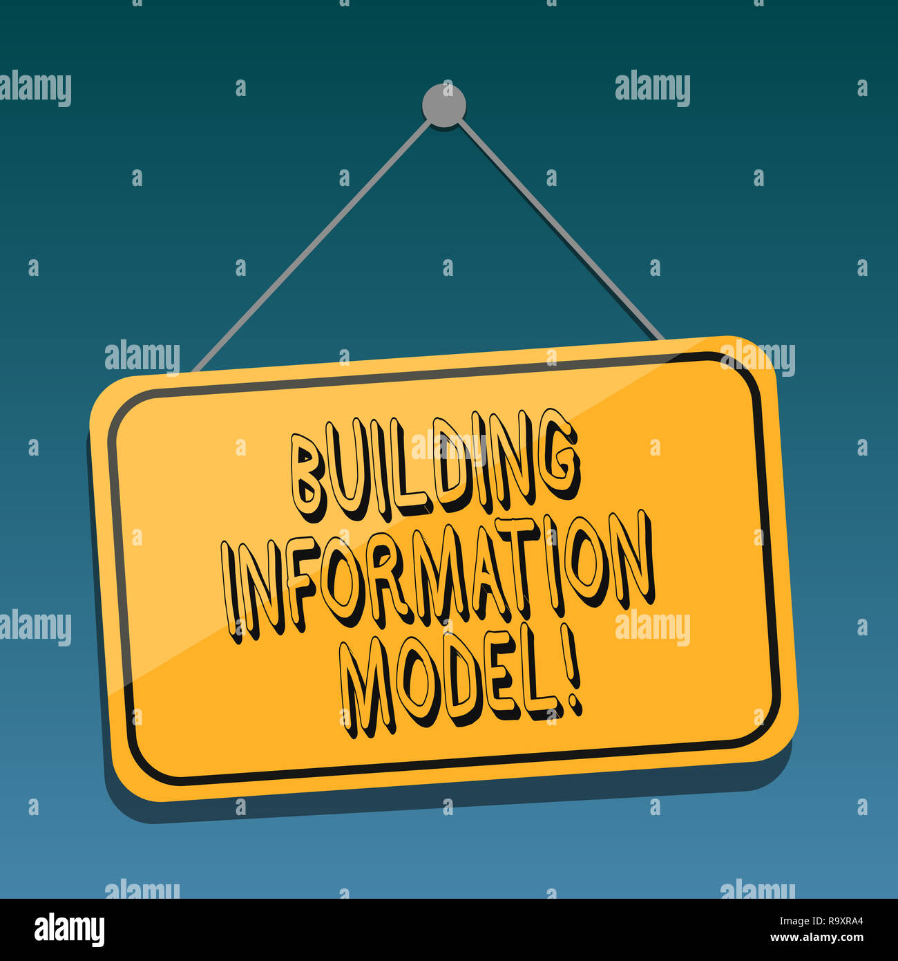 Handwriting text Building Information Model. Concept meaning Digital
