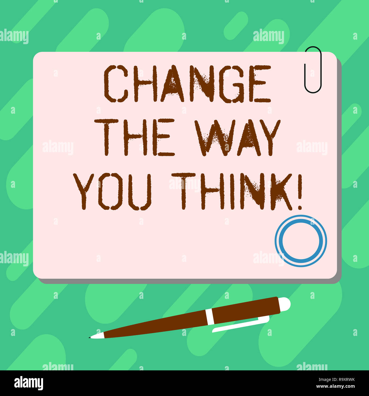 Handwriting text Change The Way You Think. Concept meaning Changing your ideas have imagination ...