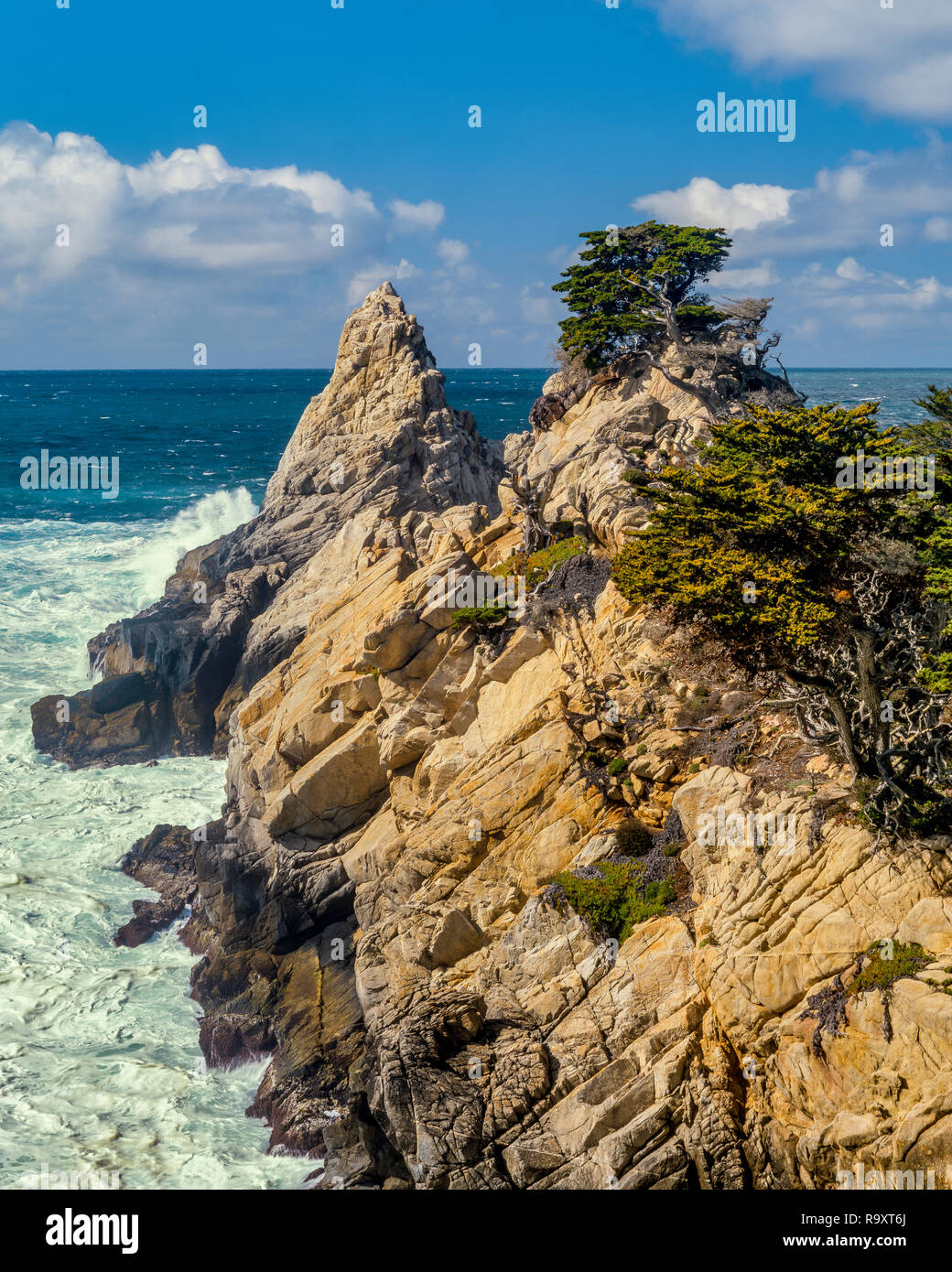 Surf, The Pinnacle, Point Lobos State Reserve, Monterey County, California Stock Photo