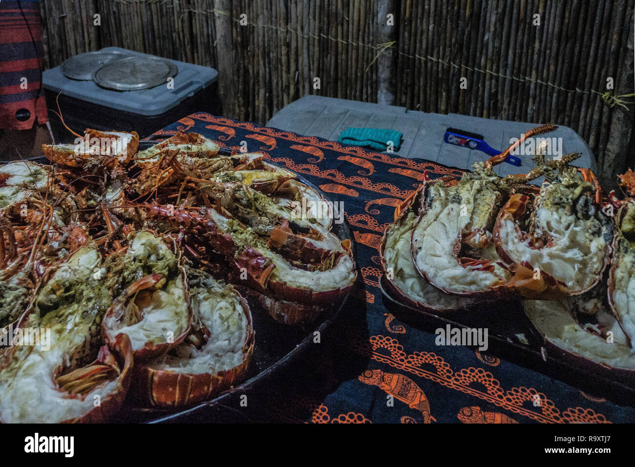 Fresh Seafood San Blas Islands Stock Photo Alamy