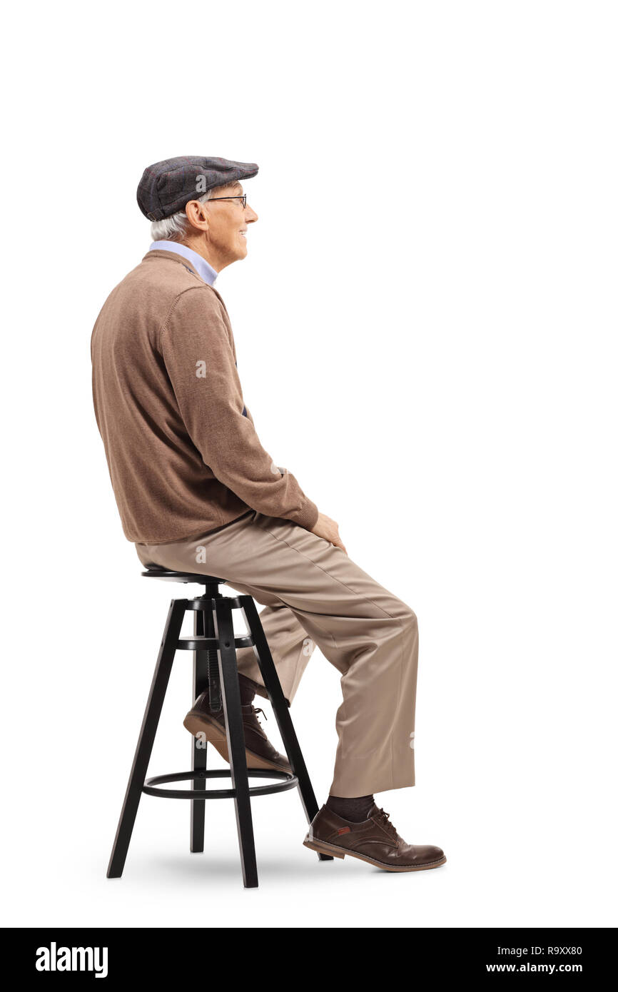 Man sitting on stool hi-res stock photography and images - Alamy