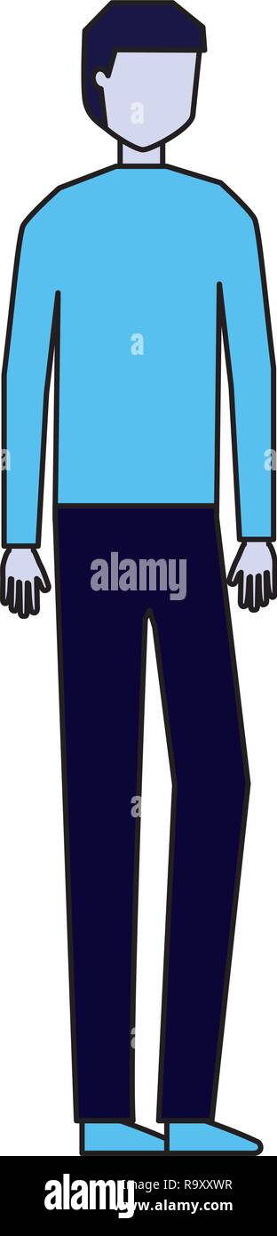 man character standing on white background Stock Vector Image & Art - Alamy