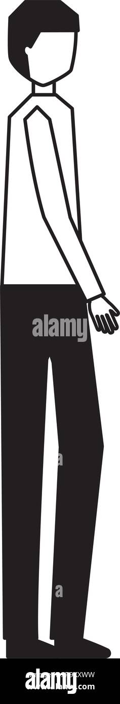 man character standing on white background Stock Vector Image & Art - Alamy