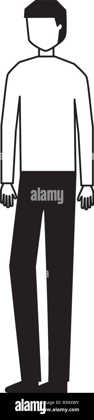 man character standing on white background Stock Vector Image & Art - Alamy