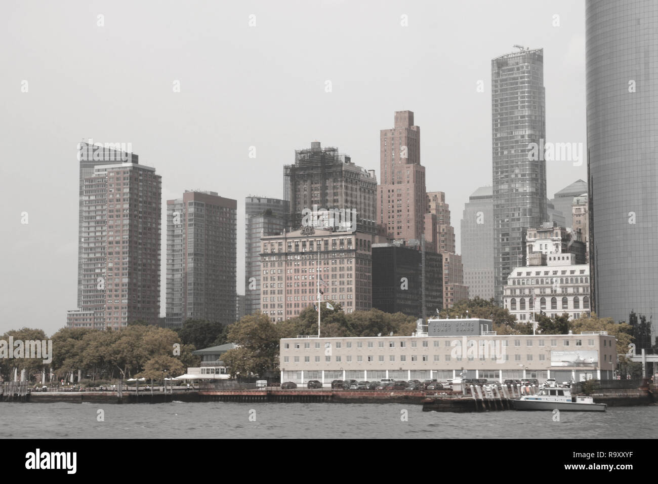 NEW YORK, USA - August 31, 2018: Cloudy day in New York. View of Manhattan skyline in NYC Stock Photo