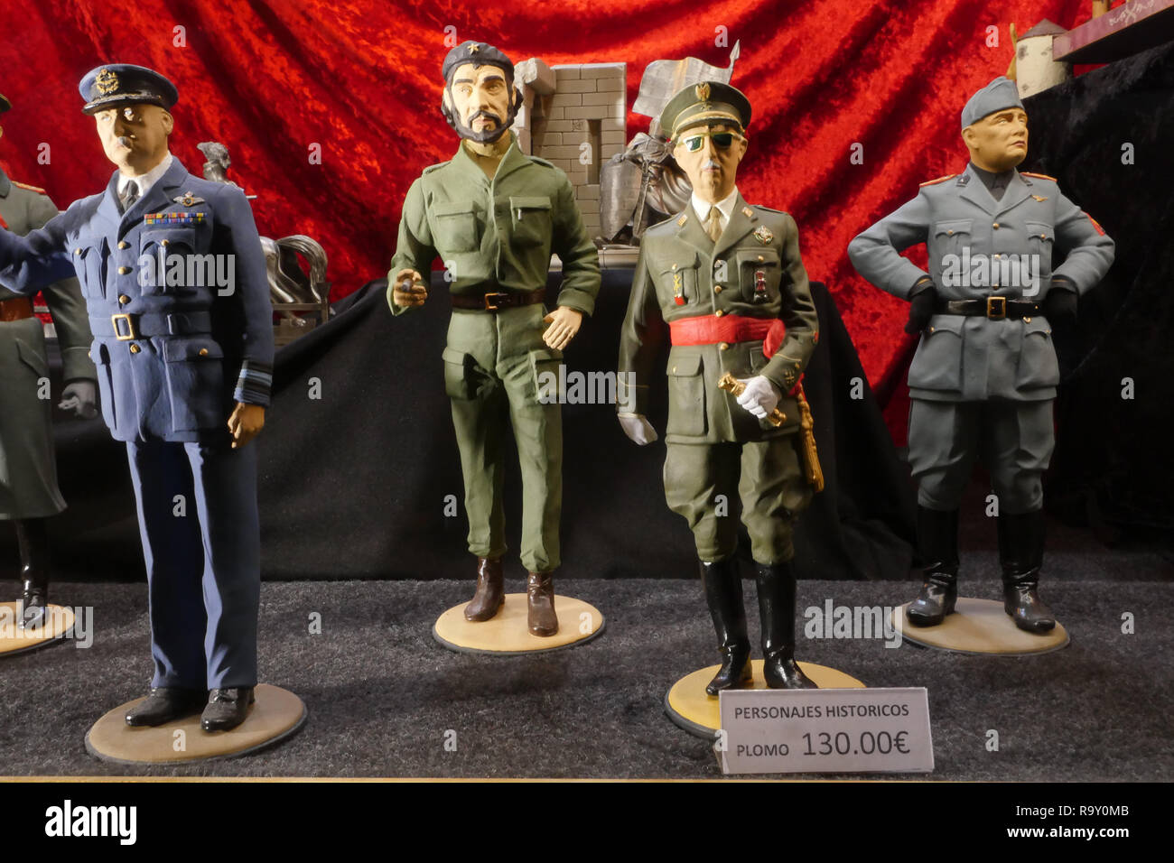 Painted lead figurine of Spanish dictator Francisco Franco, Madrid, Spain Stock Photo
