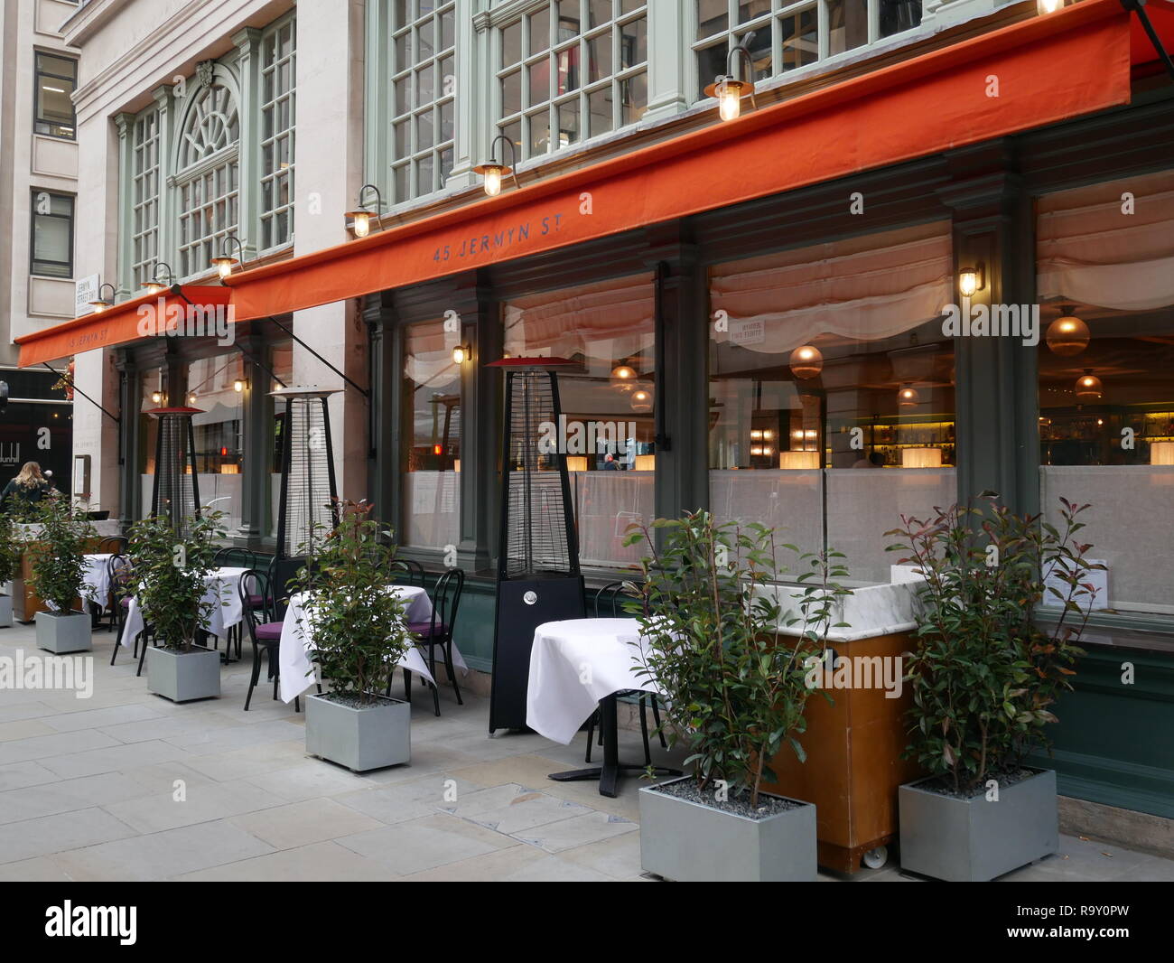 45 Jermyn Street restaurant in St. James, London, England. Stock Photo