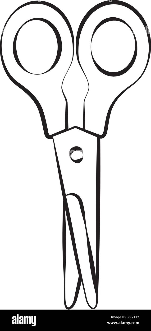 scissors doodle on white background Stock Vector Image & Art Alamy