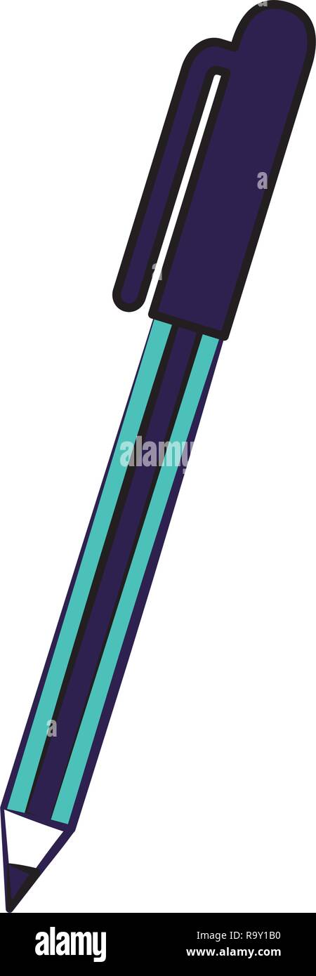 school pen supply on white background Stock Vector Image & Art - Alamy