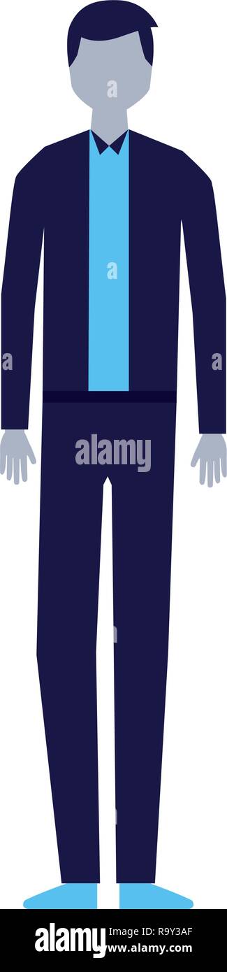 man character standing on white background Stock Vector Image & Art - Alamy