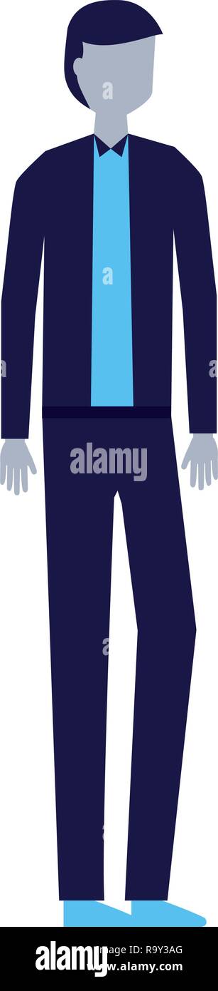 man character standing on white background Stock Vector Image & Art - Alamy