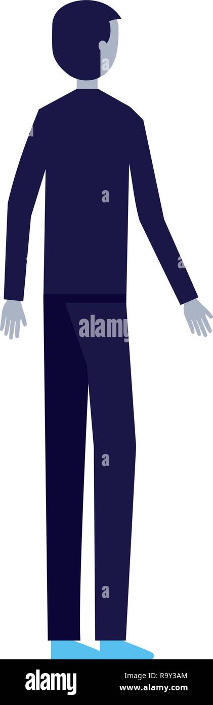 man character standing on white background Stock Vector Image & Art - Alamy